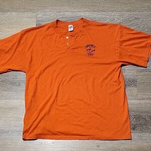 Soffe Orange Short Sleeve Henley Tee